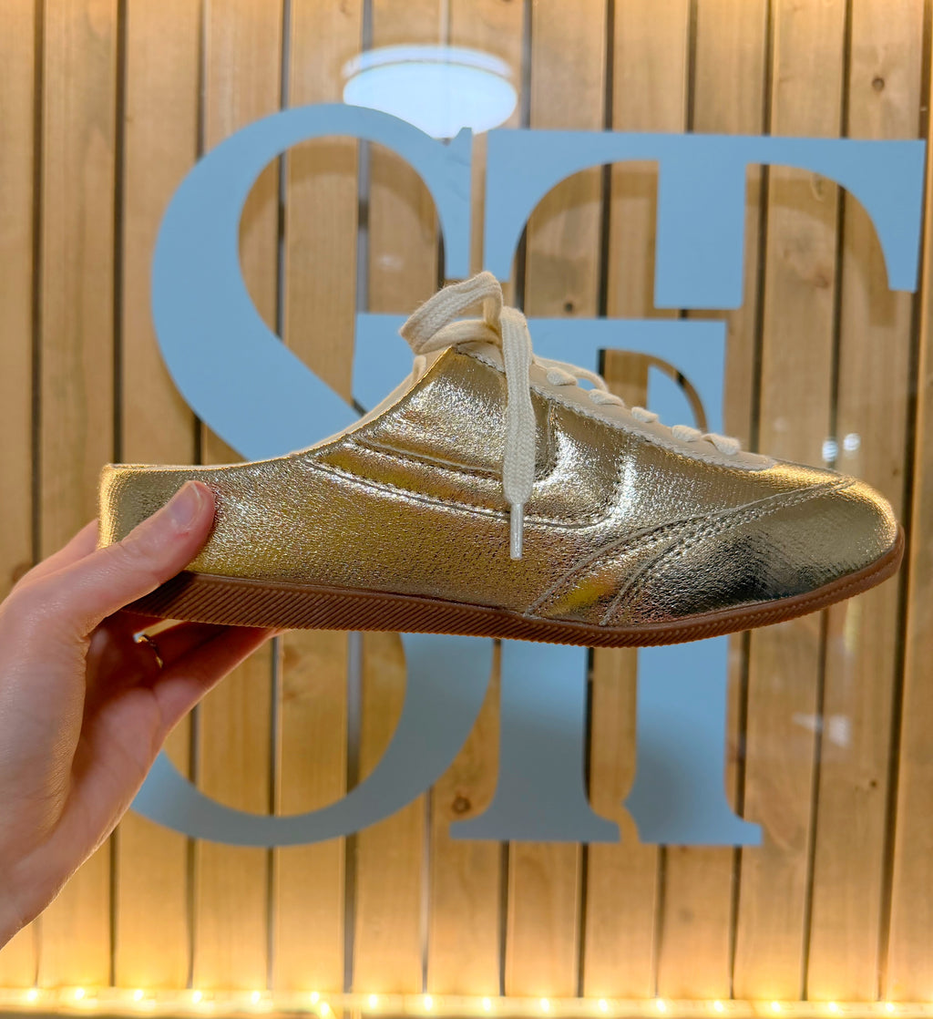 Gold Slip On Sneakers