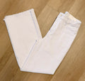 White Frayed Hem Pants