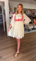 Coral Vine Babydoll Dress
