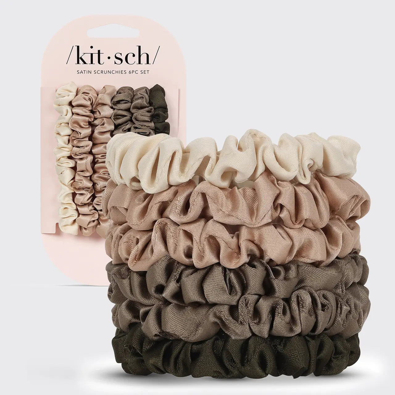 Kitsch Ultra Petite Satin Scrunchies - 6 PC