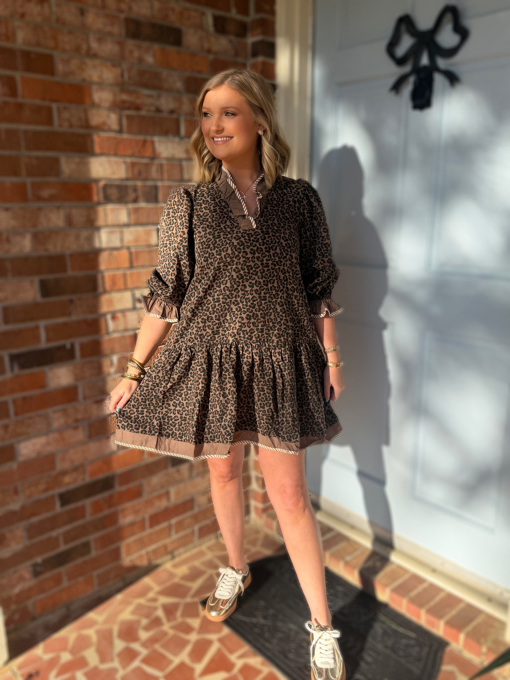 Mocha Leopard Dress