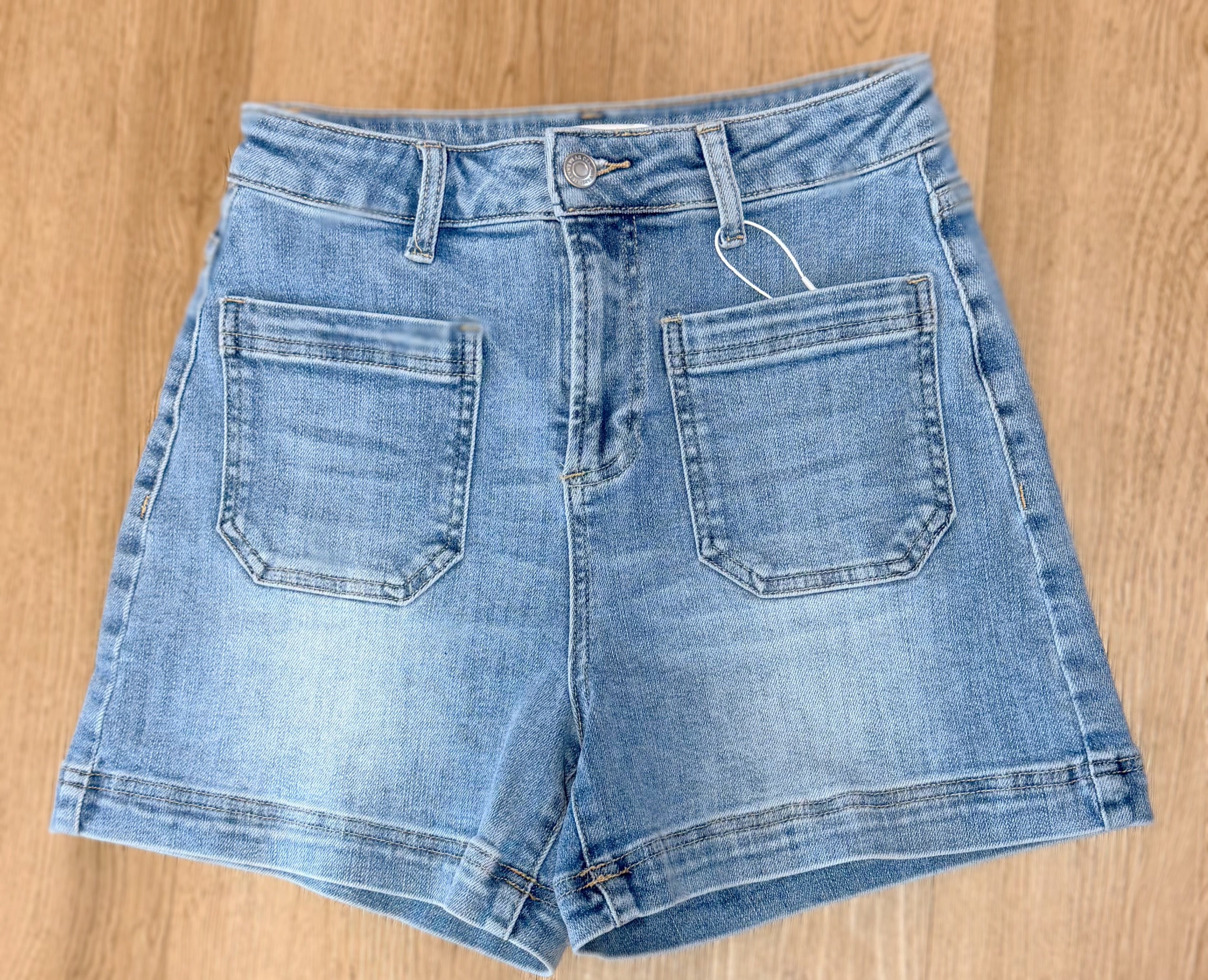 Medium Wash Denim Shorts