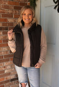 Black Puff Vest