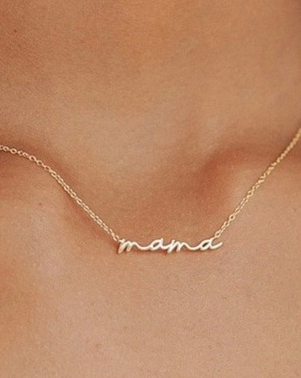 Mama Script Necklace