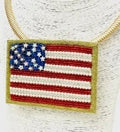 American Flag Gold Necklace
