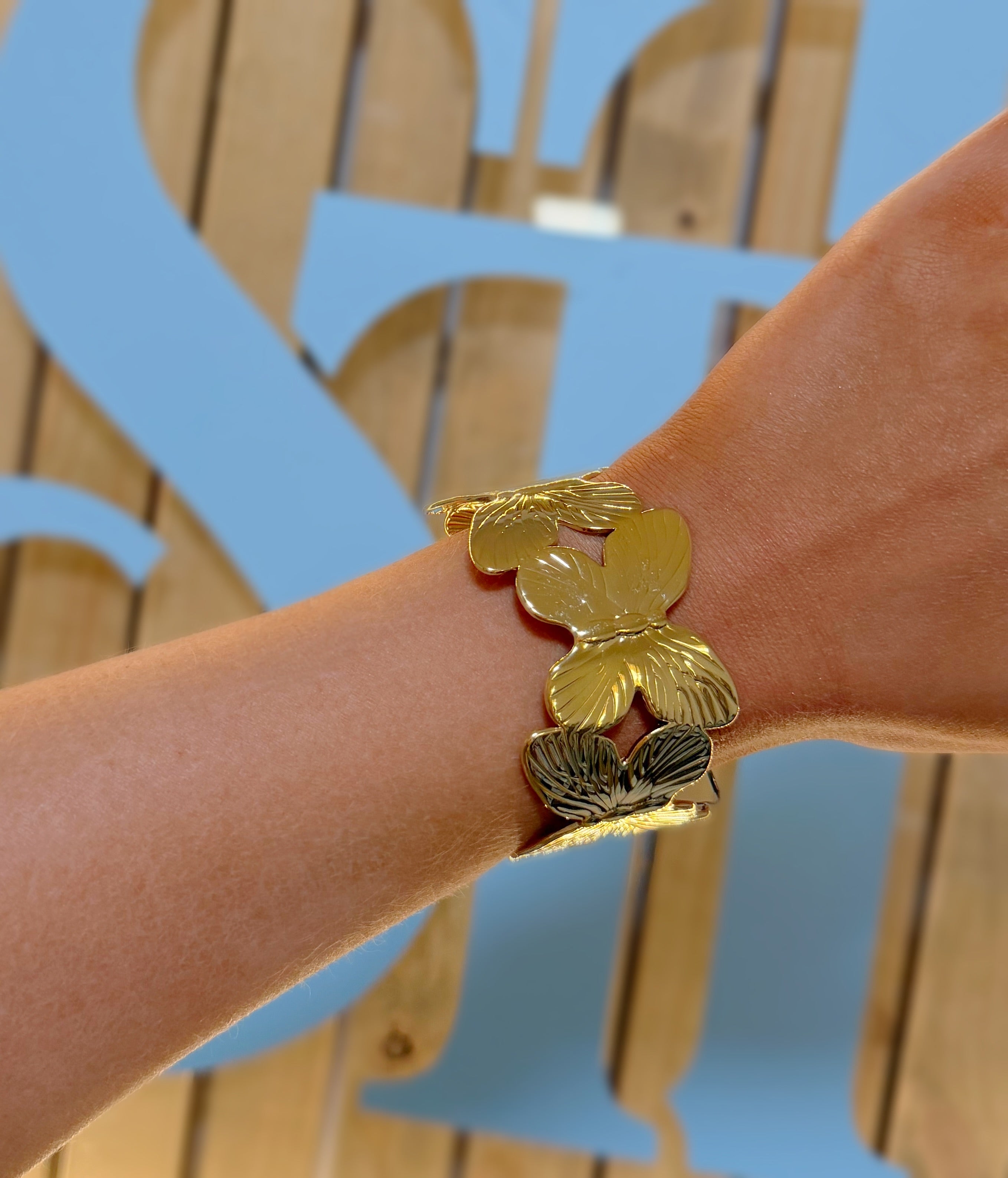 HD Gold Butterfly Bangle
