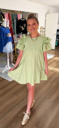 Lime Tiered Dress