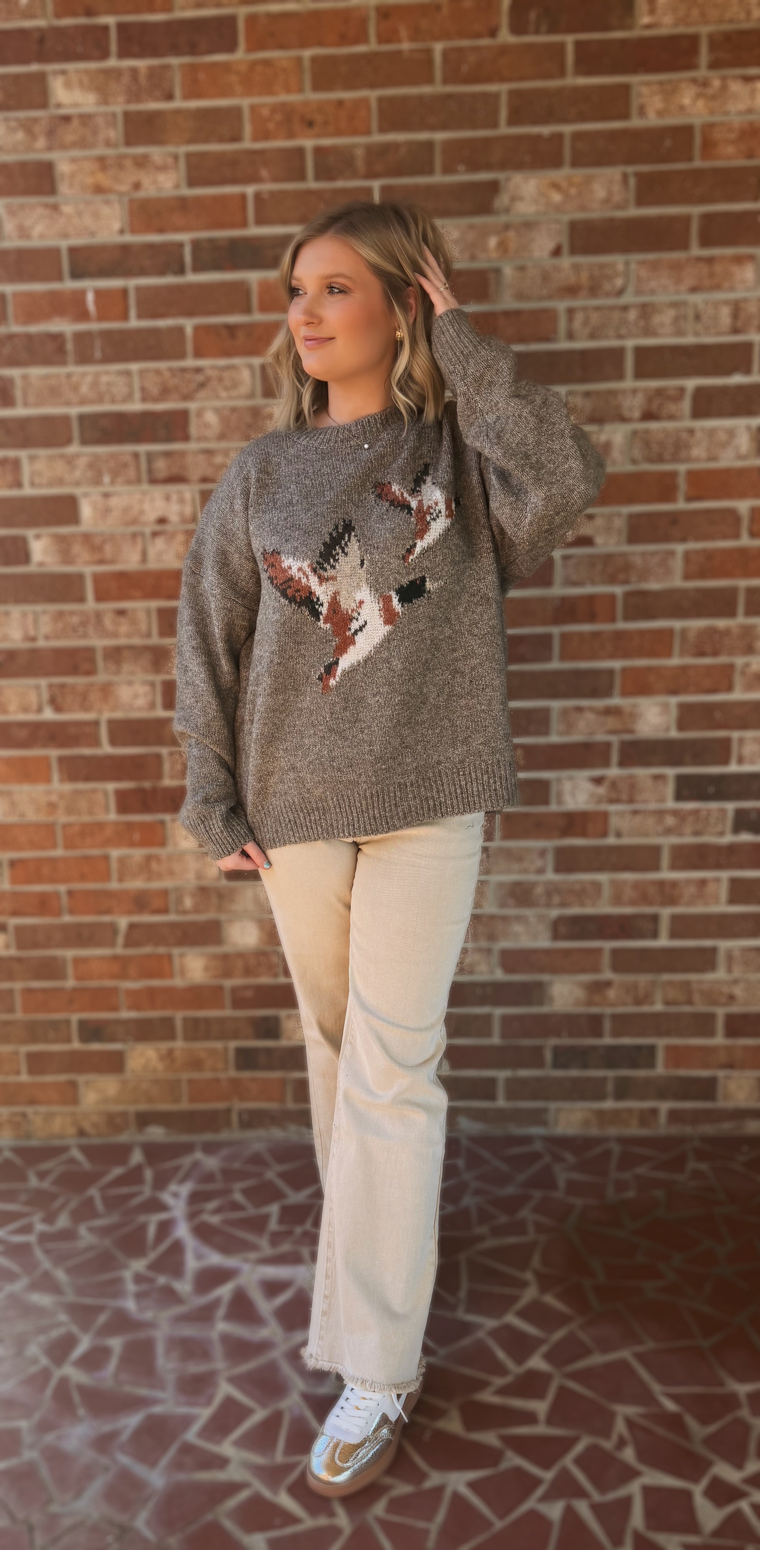 Mocha Mallard Duck Sweater