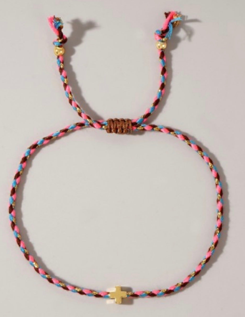 Corded Cross Bracelet