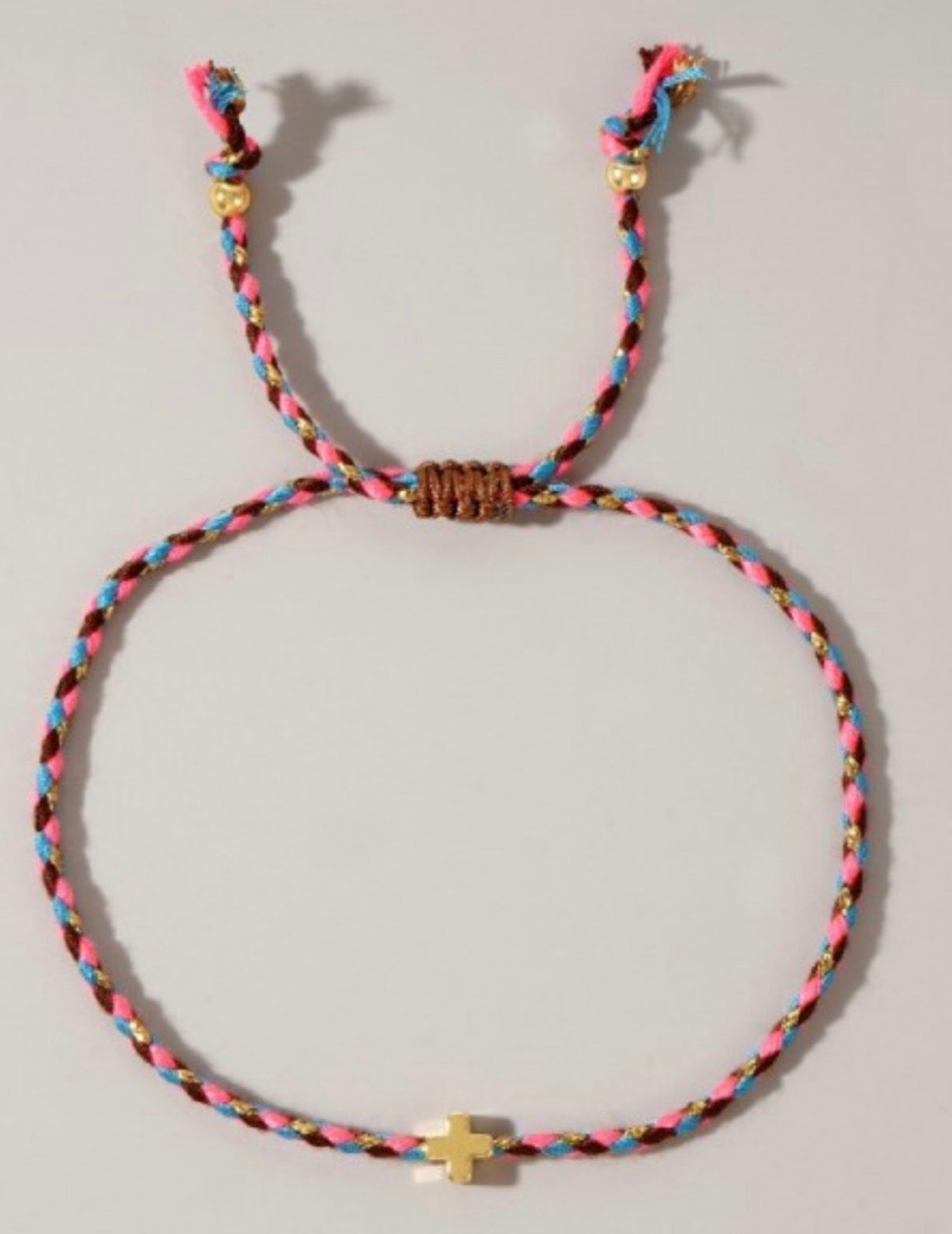 Corded Cross Bracelet