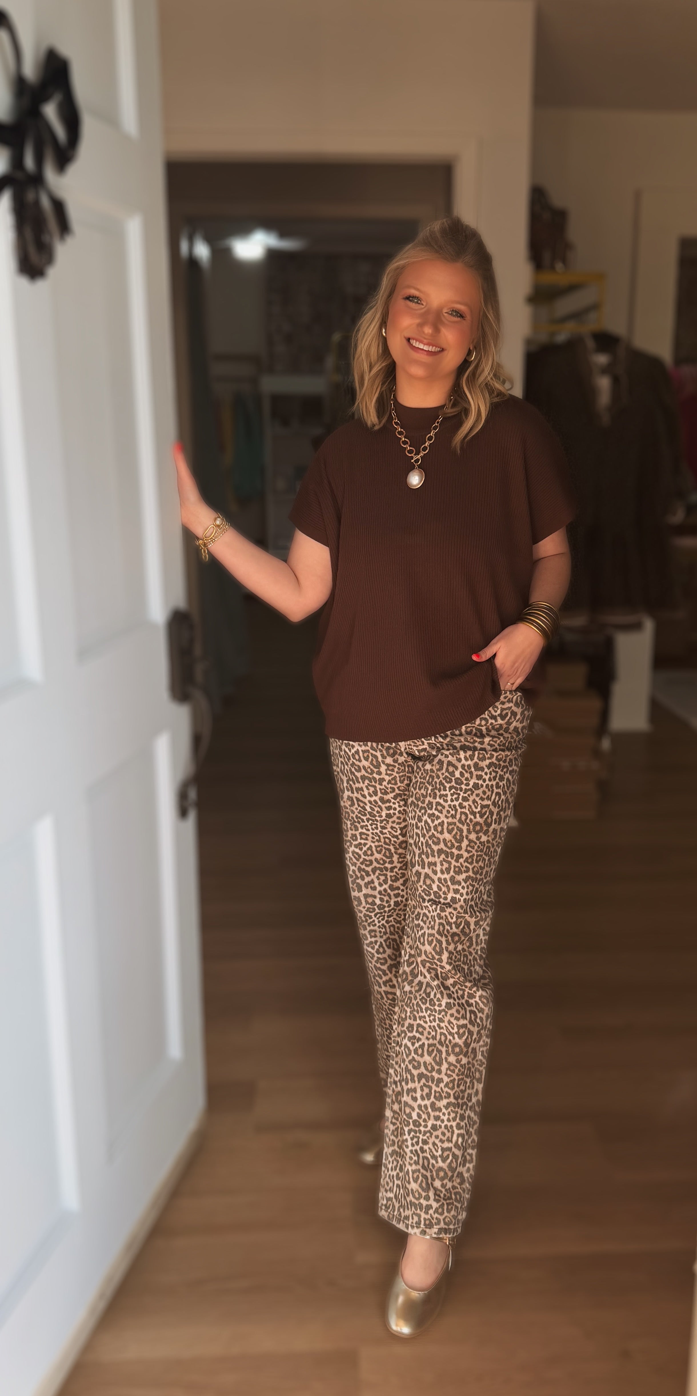 Leopard High Rise Jeans