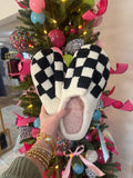 Black Checkered Slippers