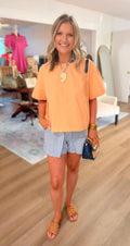 Apricot Boxy Top