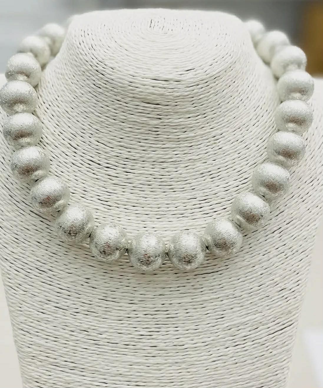 Silver Beaded Necklace