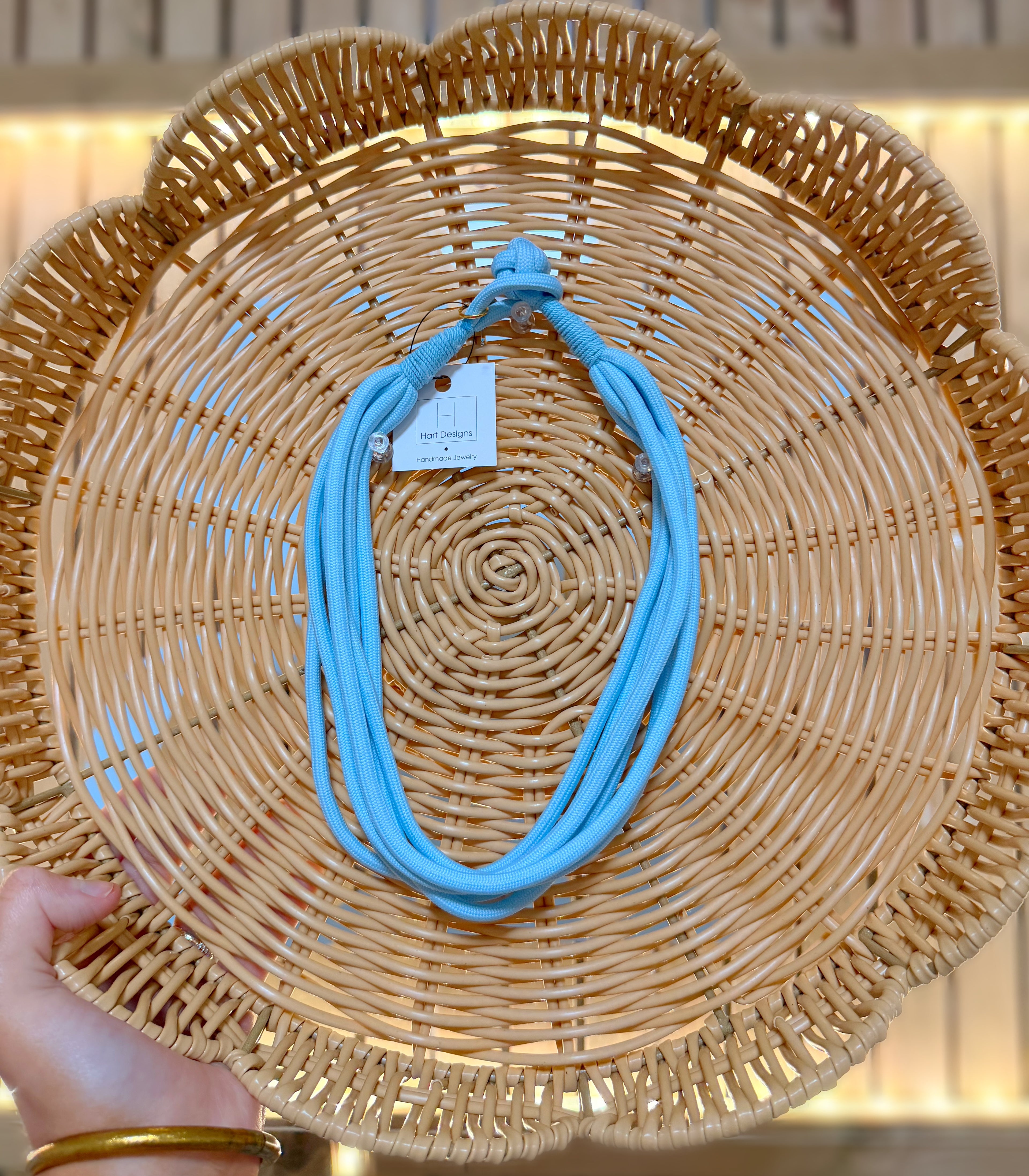 HD Light Blue Rope Necklace