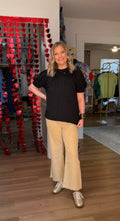 Mustard Frayed Hem Pants