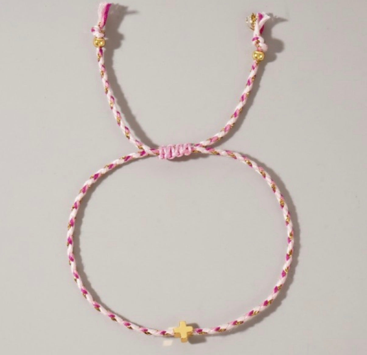 Corded Cross Bracelet