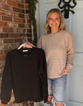 Knit Round Neck Long Sleeve Top