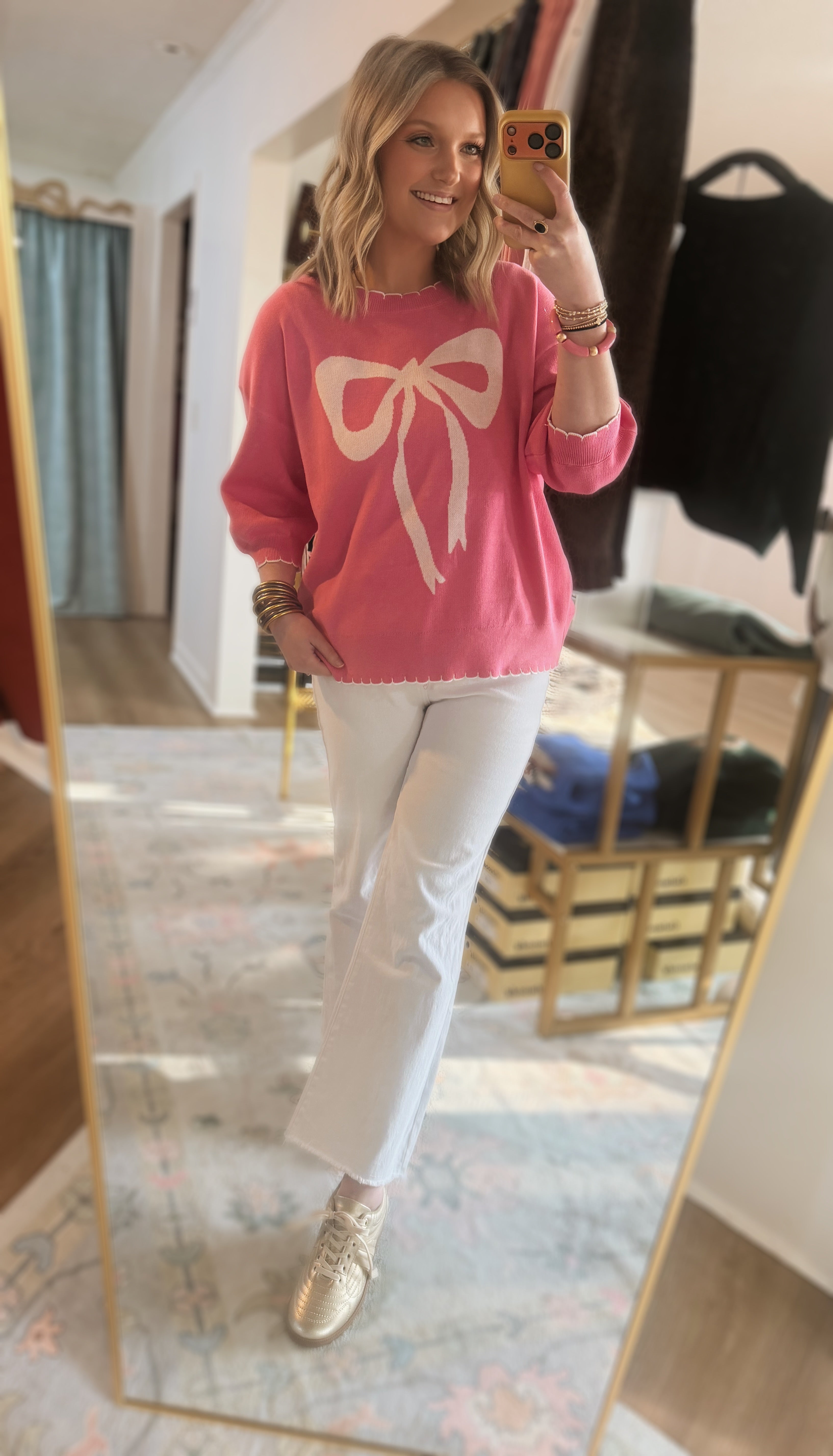 Pink Bow Top