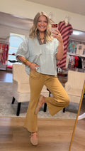 Camel Scallop Pocket Pants