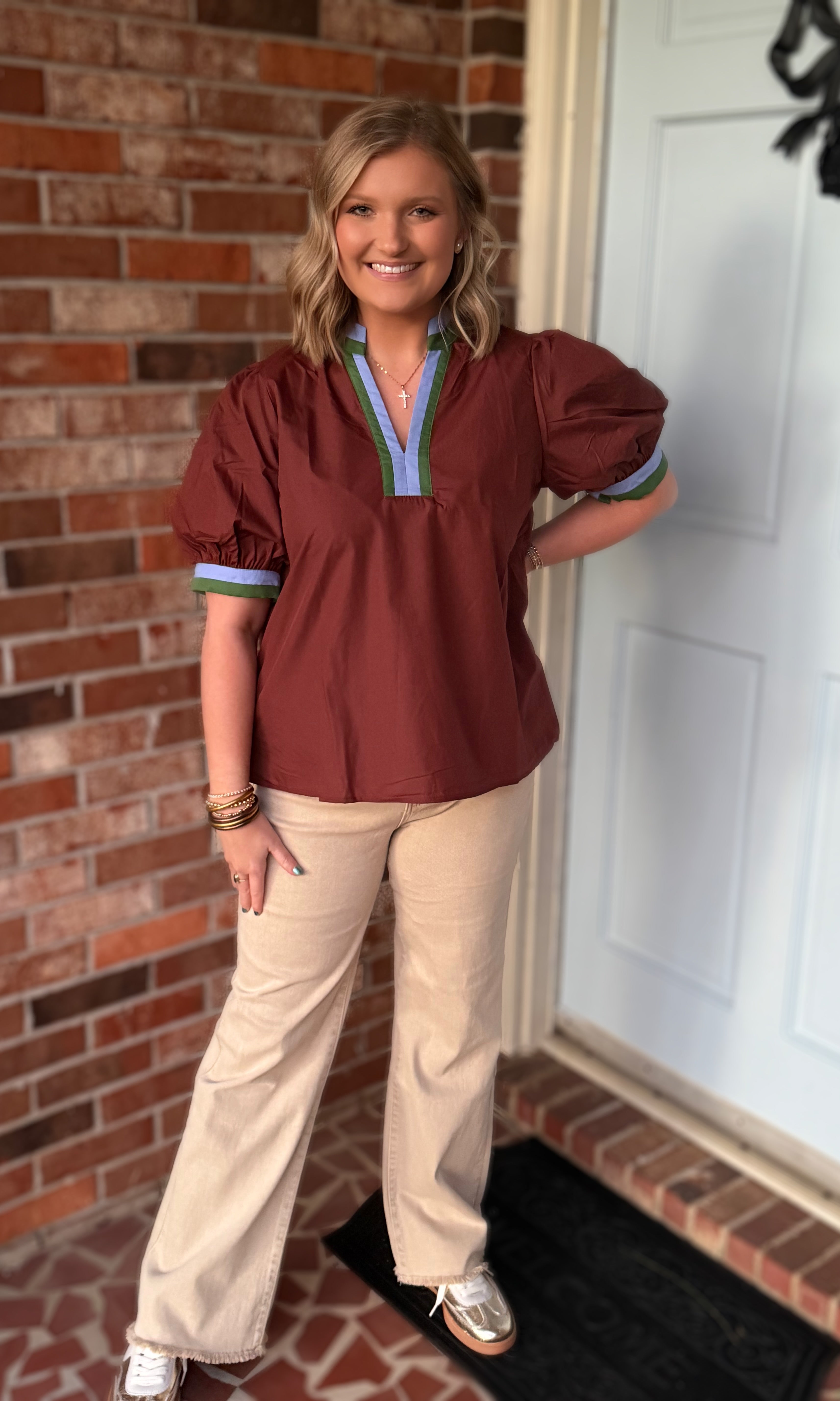 Chocolate Contrast Top