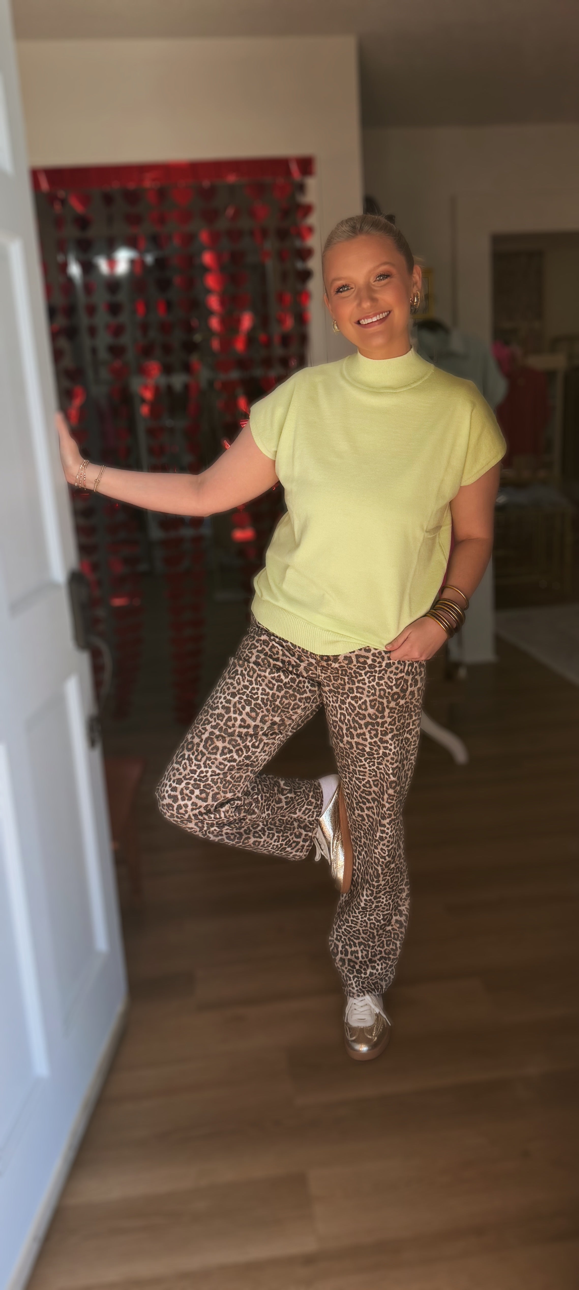 Lime Drop Shoulder Top