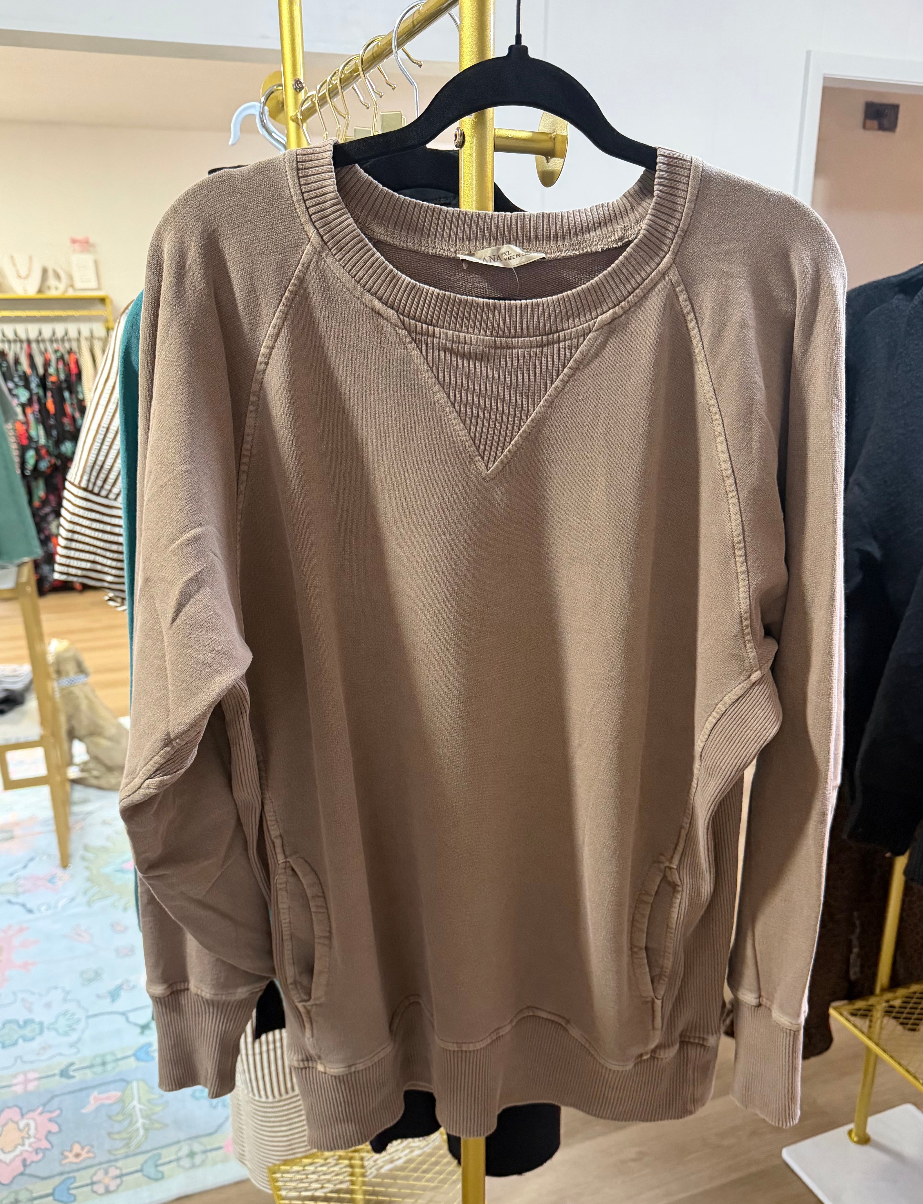 Mocha French Terry Pullover
