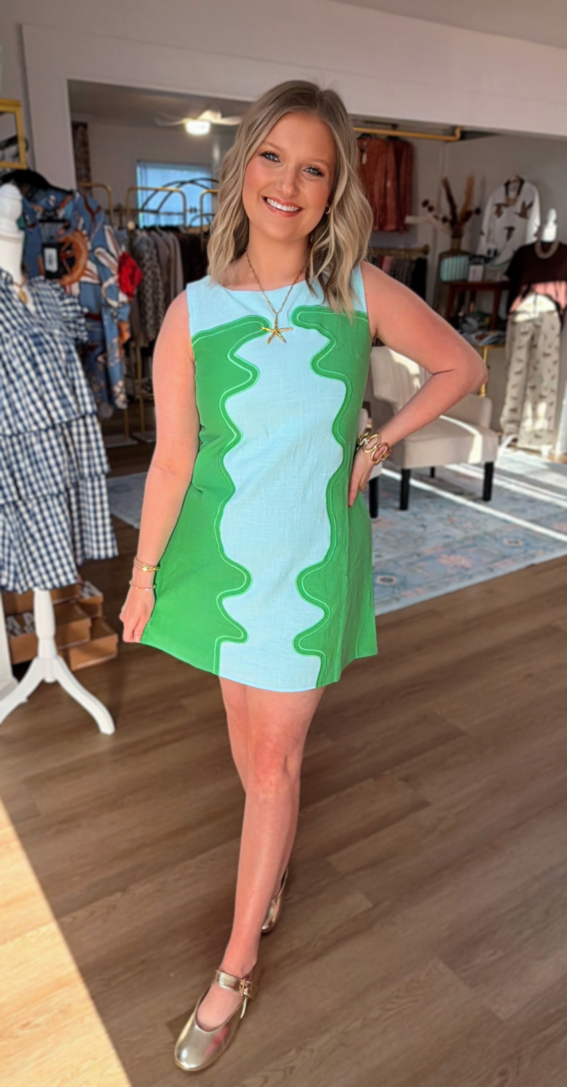 Green Shift Dress