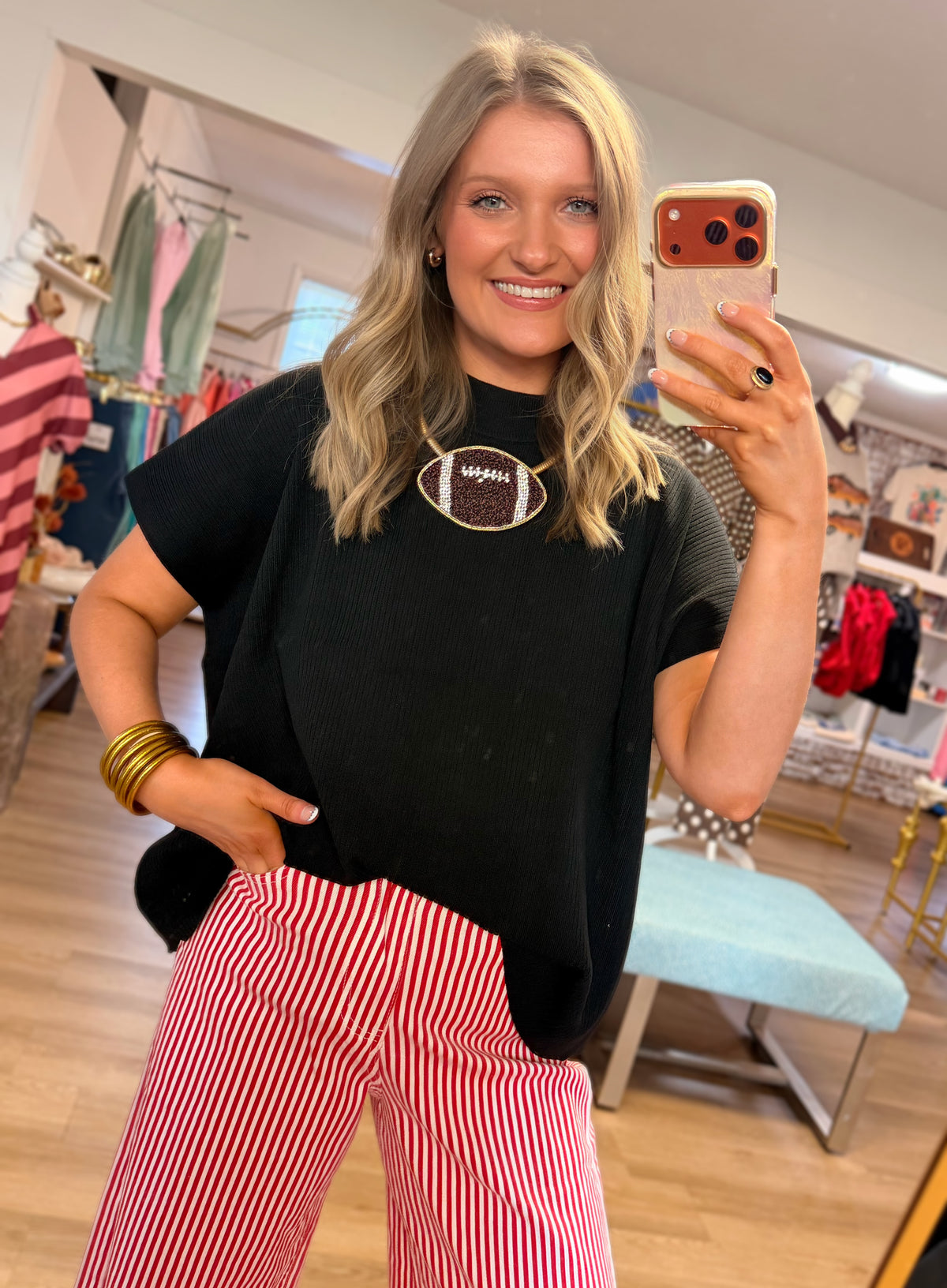 Black Mock Neck Top
