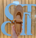 Natural Woven Mary Janes