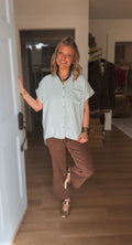 Collared Button Down Top