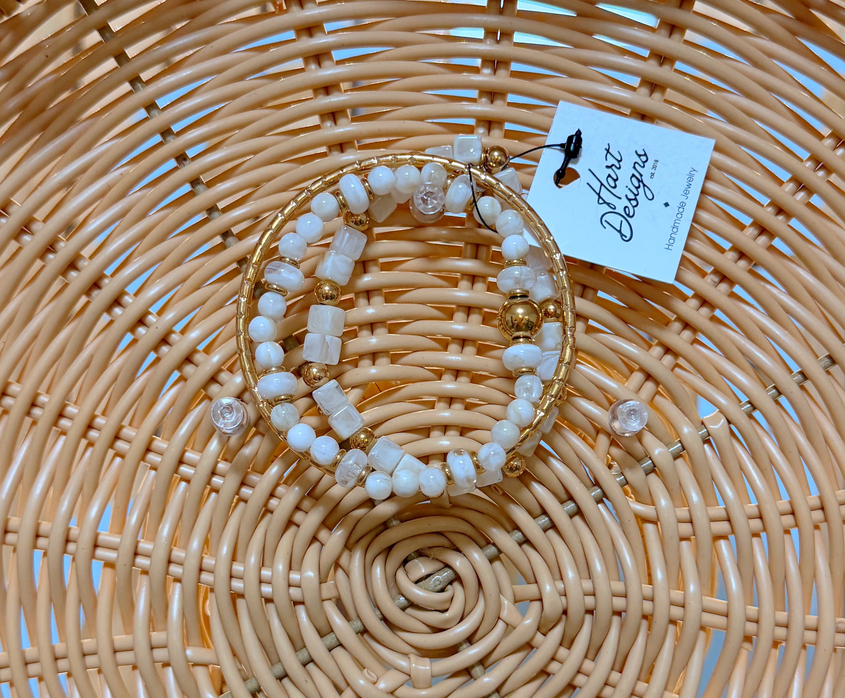 HD Ivory Beaded Bracelet Set