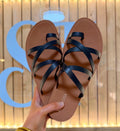 Black Criss-Cross Sandals