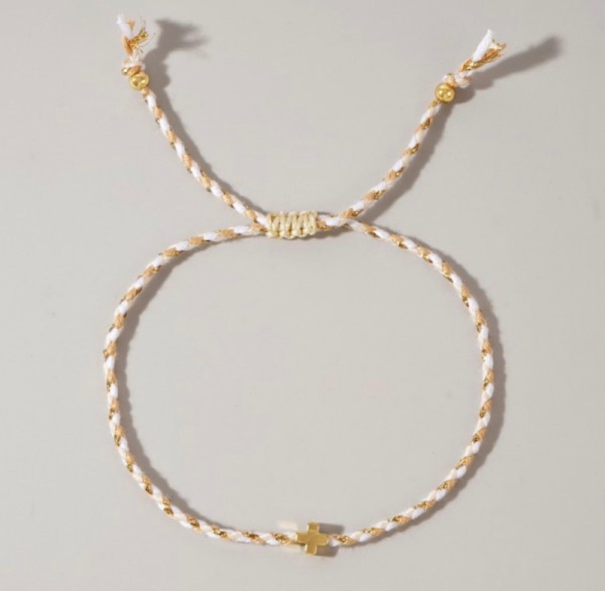 Corded Cross Bracelet