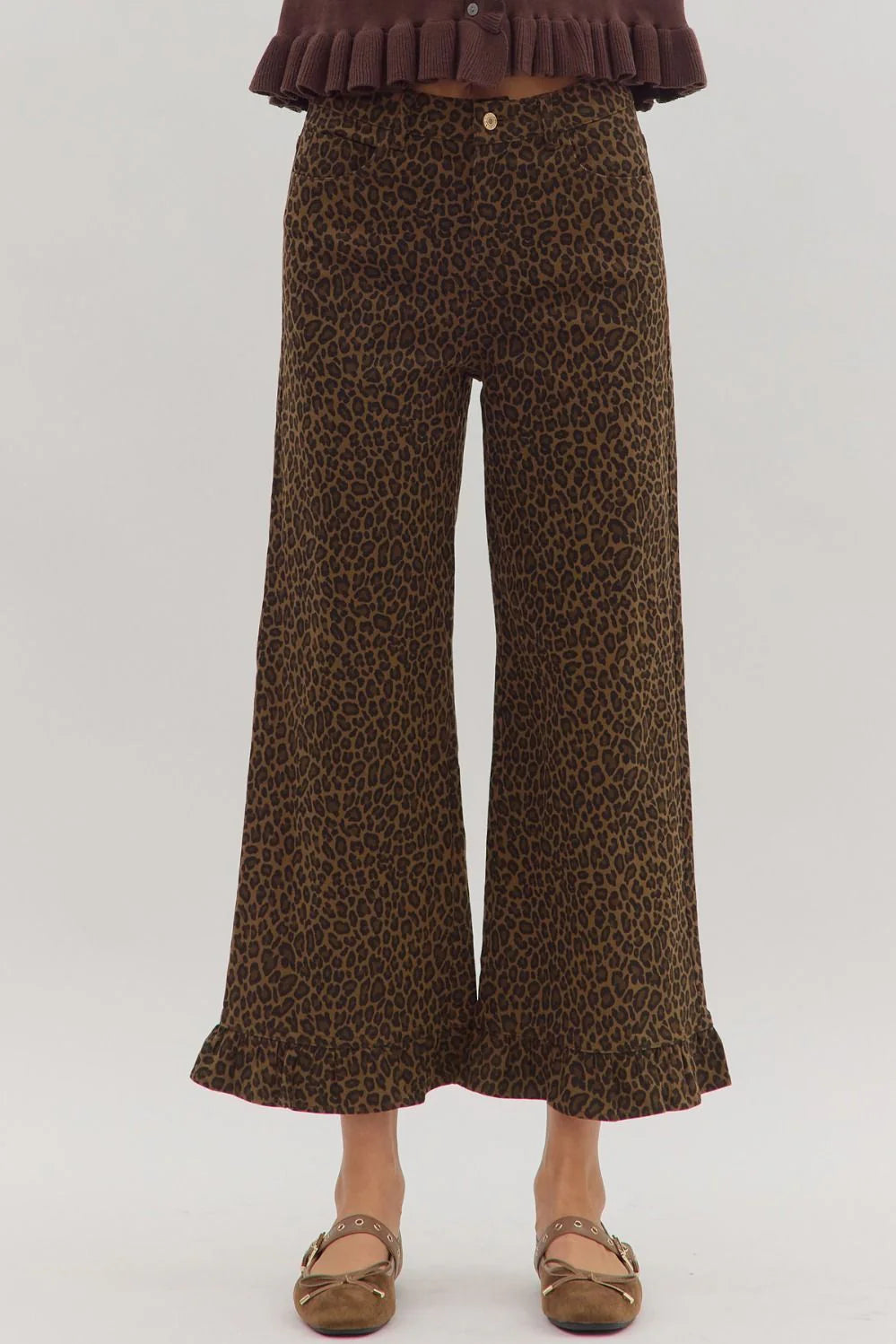 Leopard Ruffle Pants