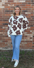 Mocha Petal Pop Sweater