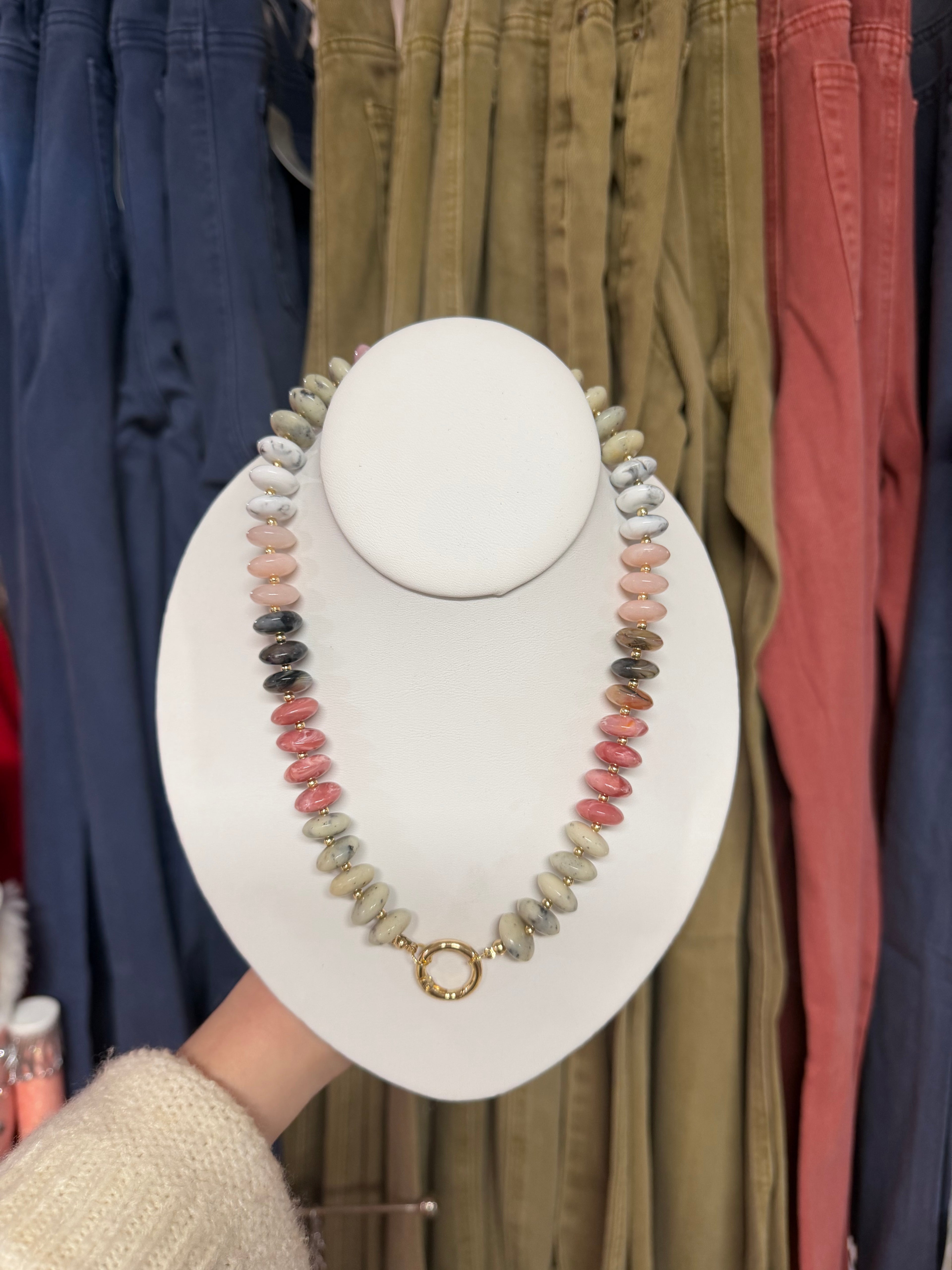 Rendelle Marble Stone Necklace