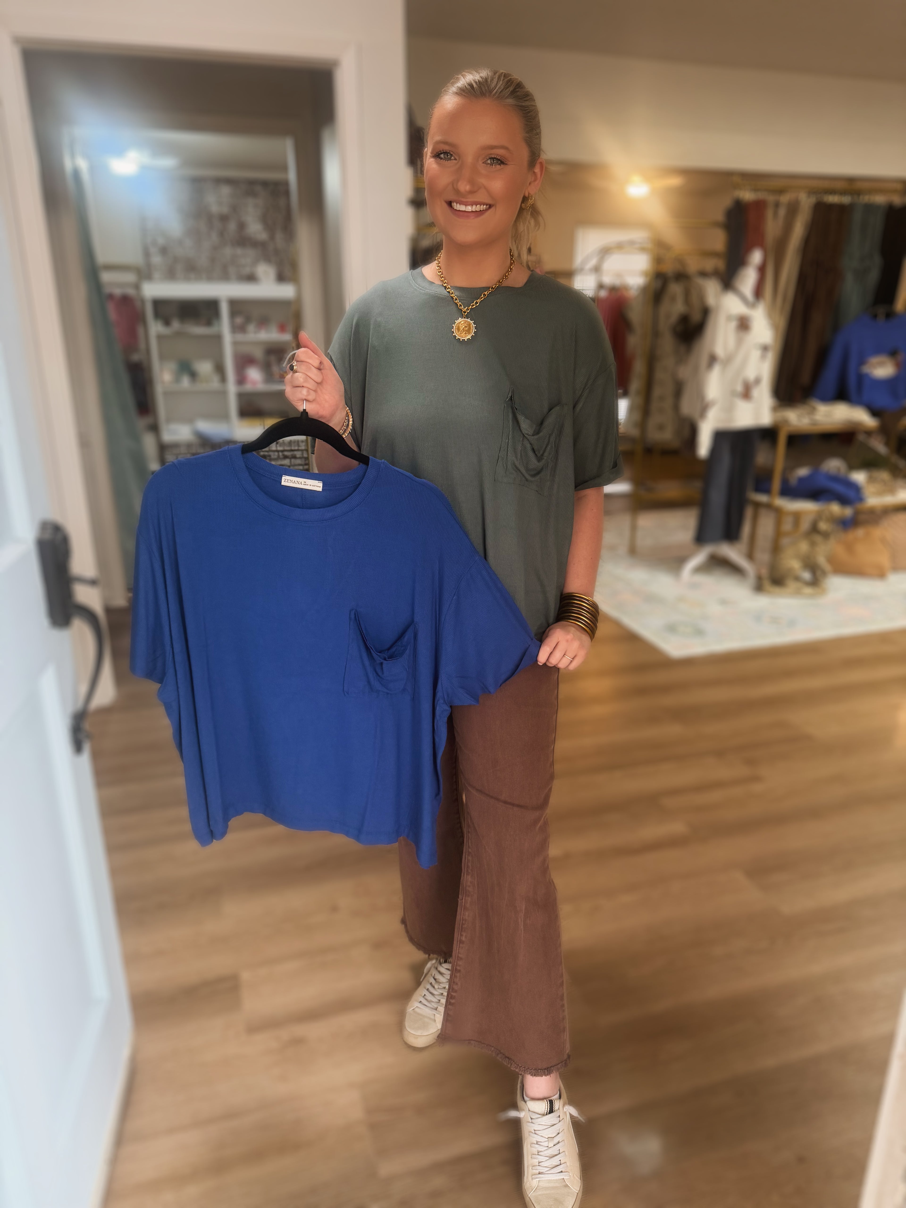 Oversized Round Neck Top