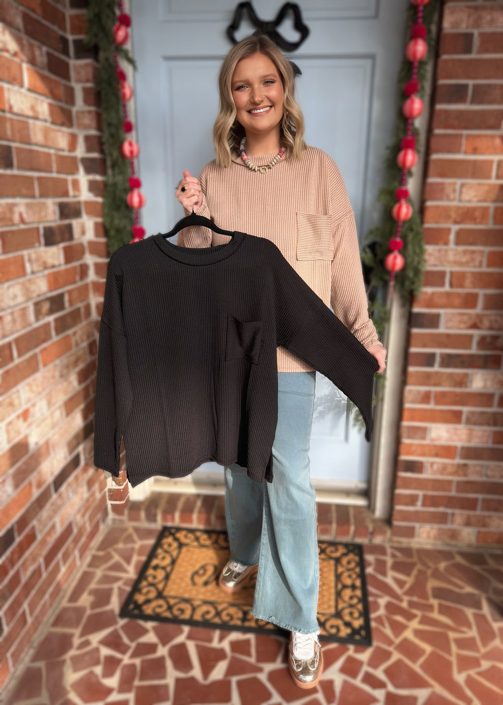 Long Sleeve Ribbed Top
