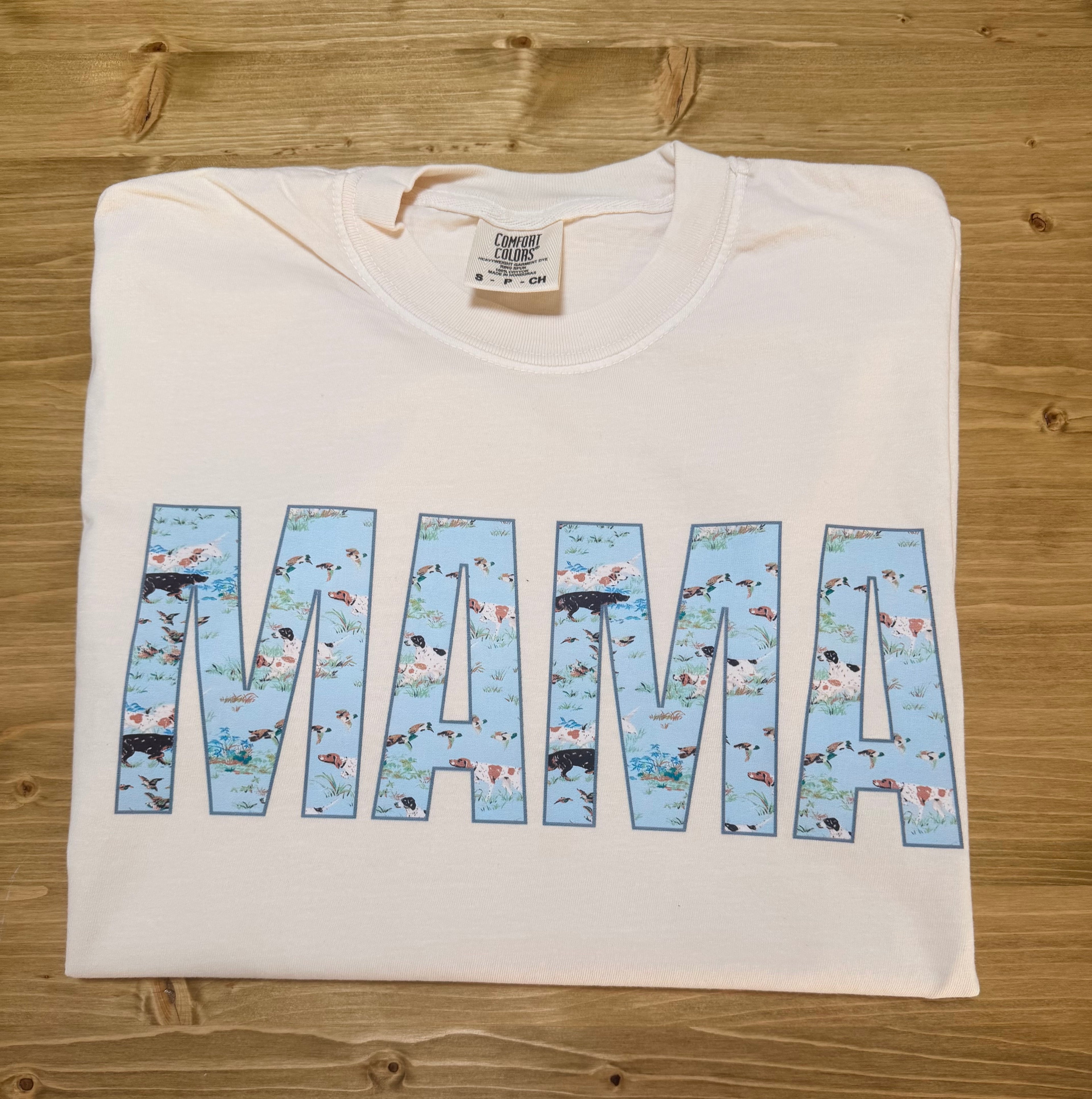 Vintage Hunting Dog Mama Tee (Made By Order)