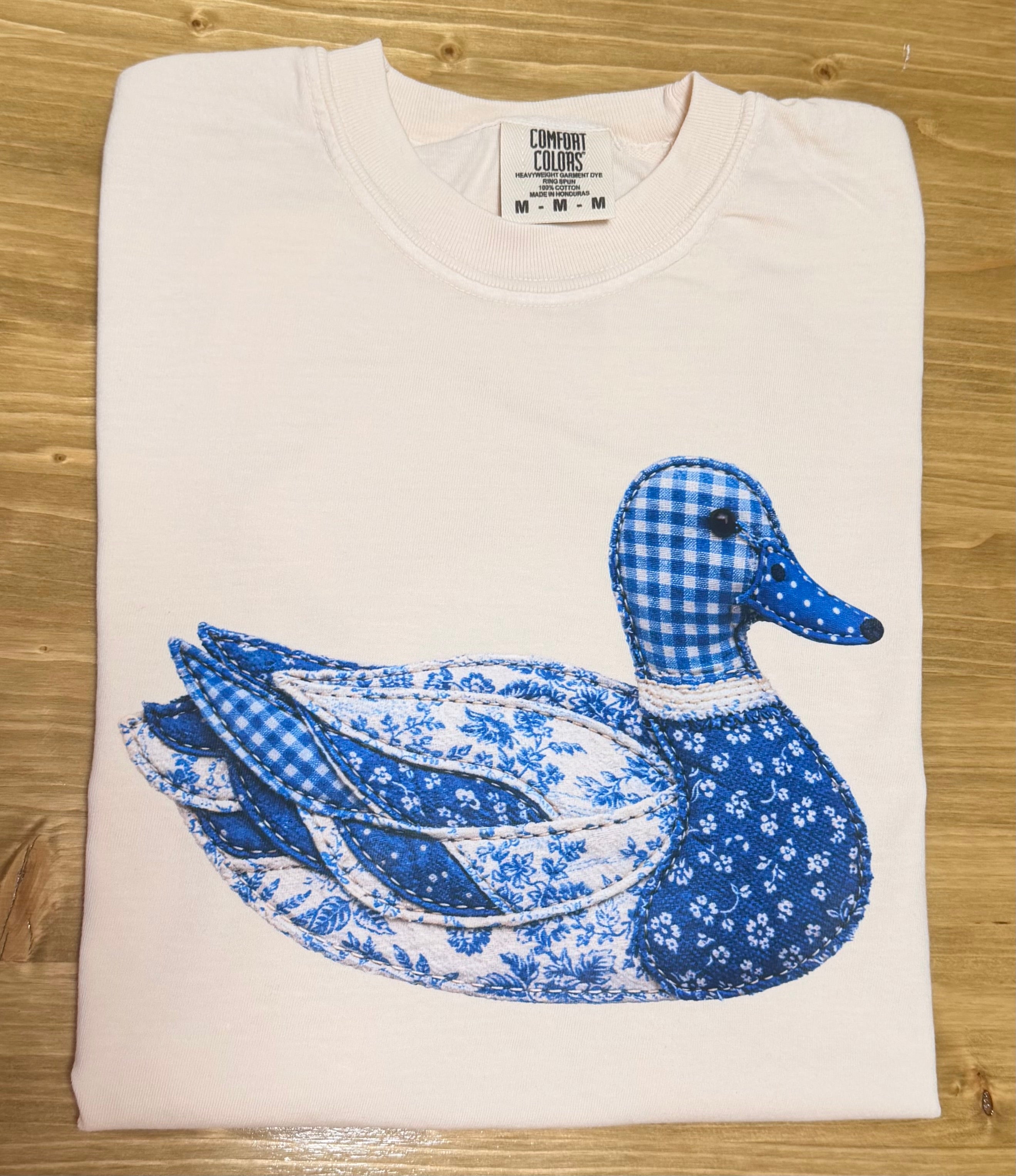 Blue Patchwork Duck Tee (Made By Order)