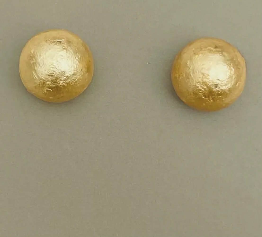 Mache' Gold Pearl Studs