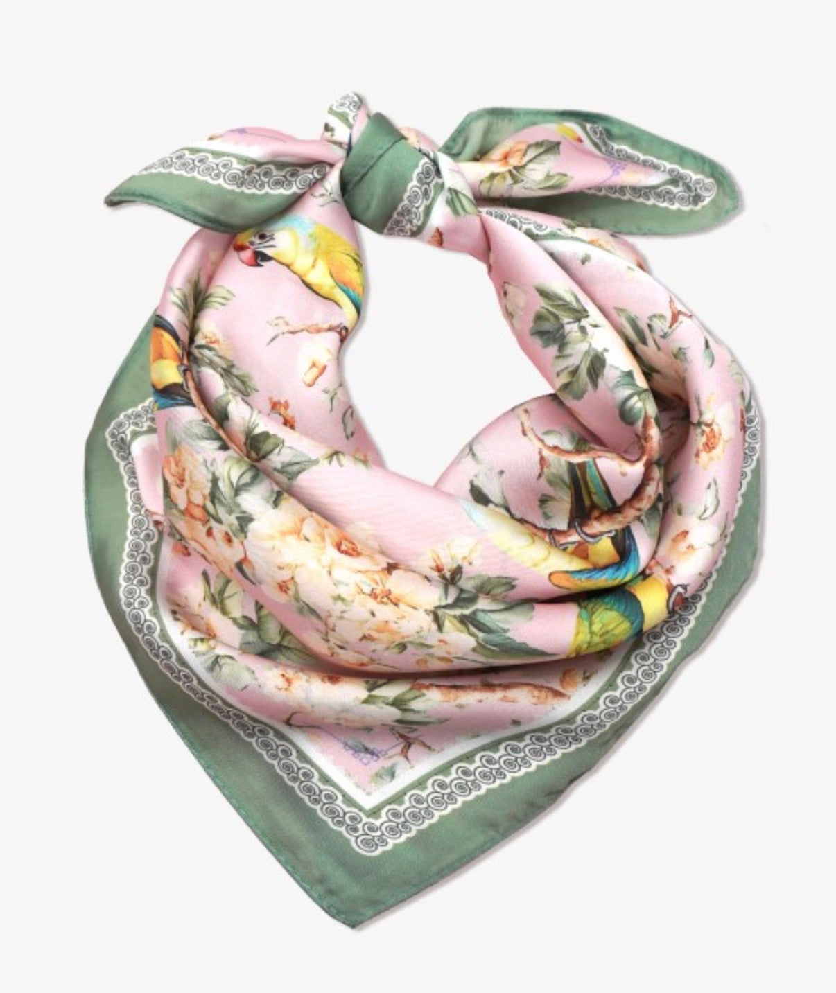 Floral Print Silky Bandana