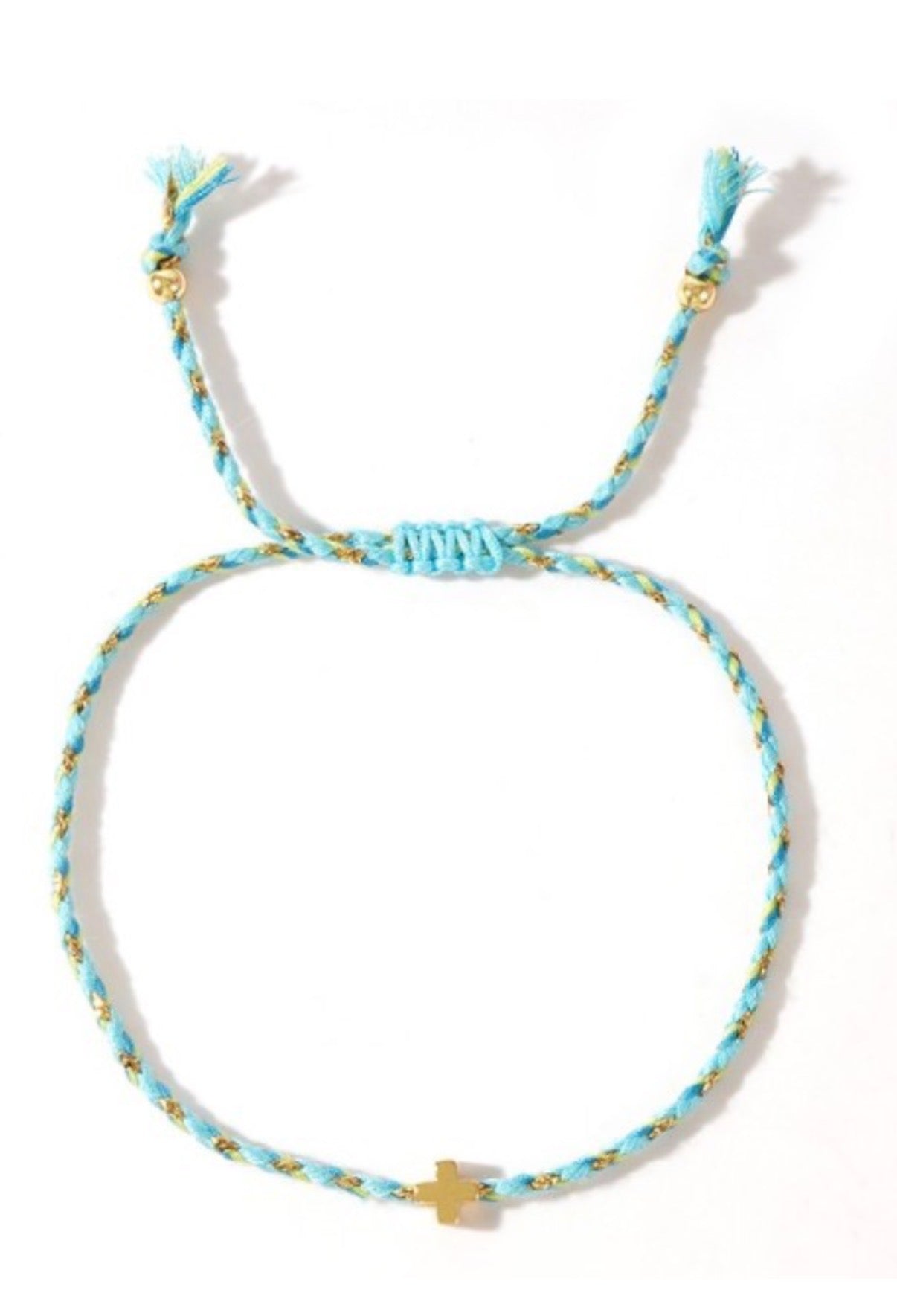 Corded Cross Bracelet