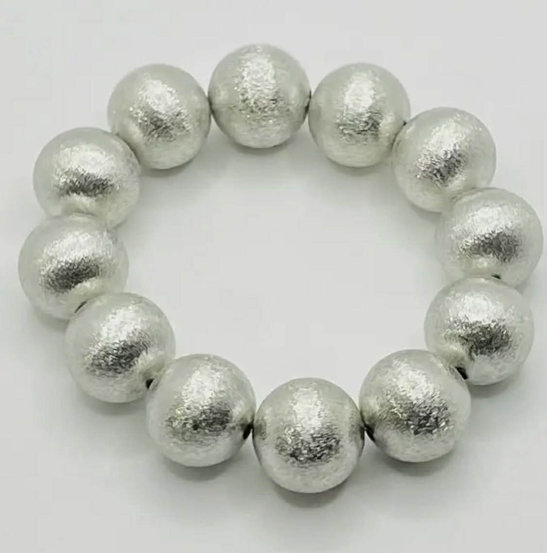 Silver Beaded Bracelet