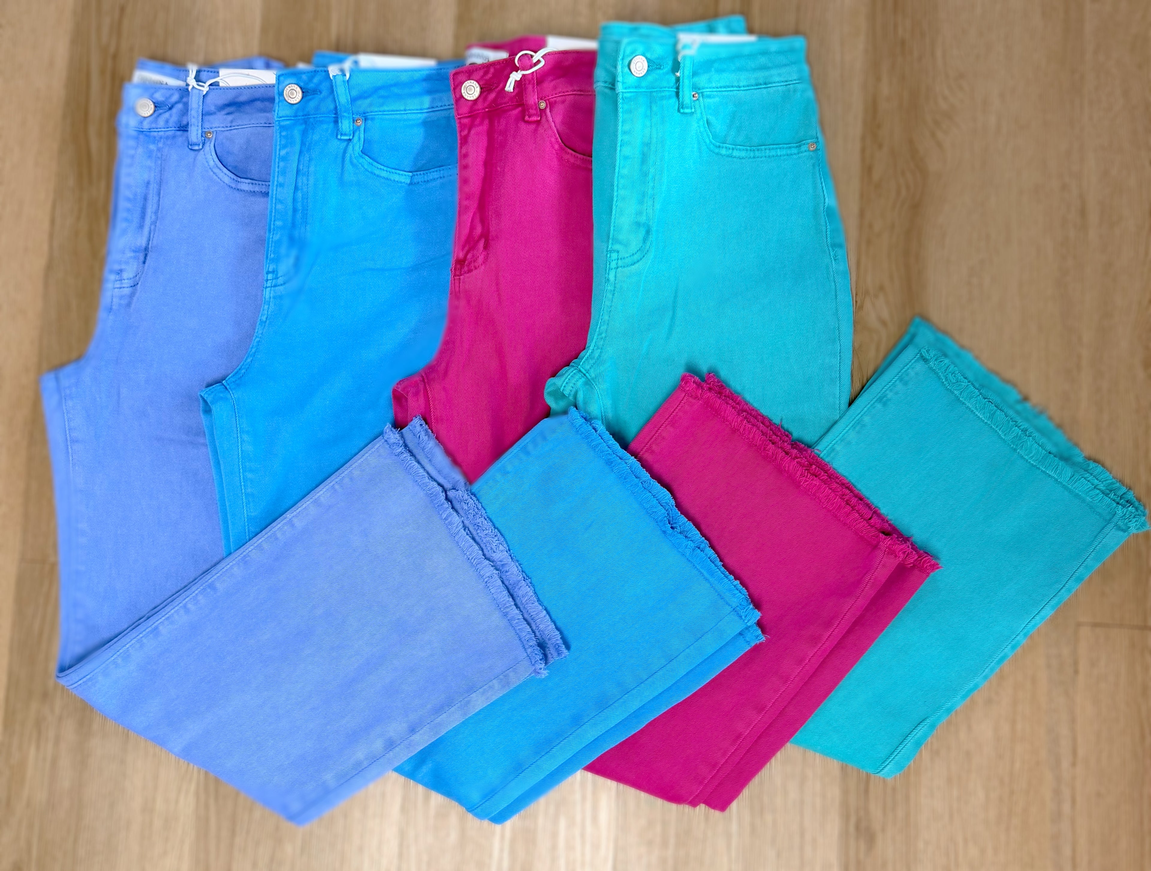 High Waist Frayed Pants
