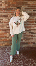 Cream Mallard Duck Sweater