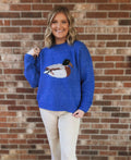 Royal Mallard Duck Knit Sweater