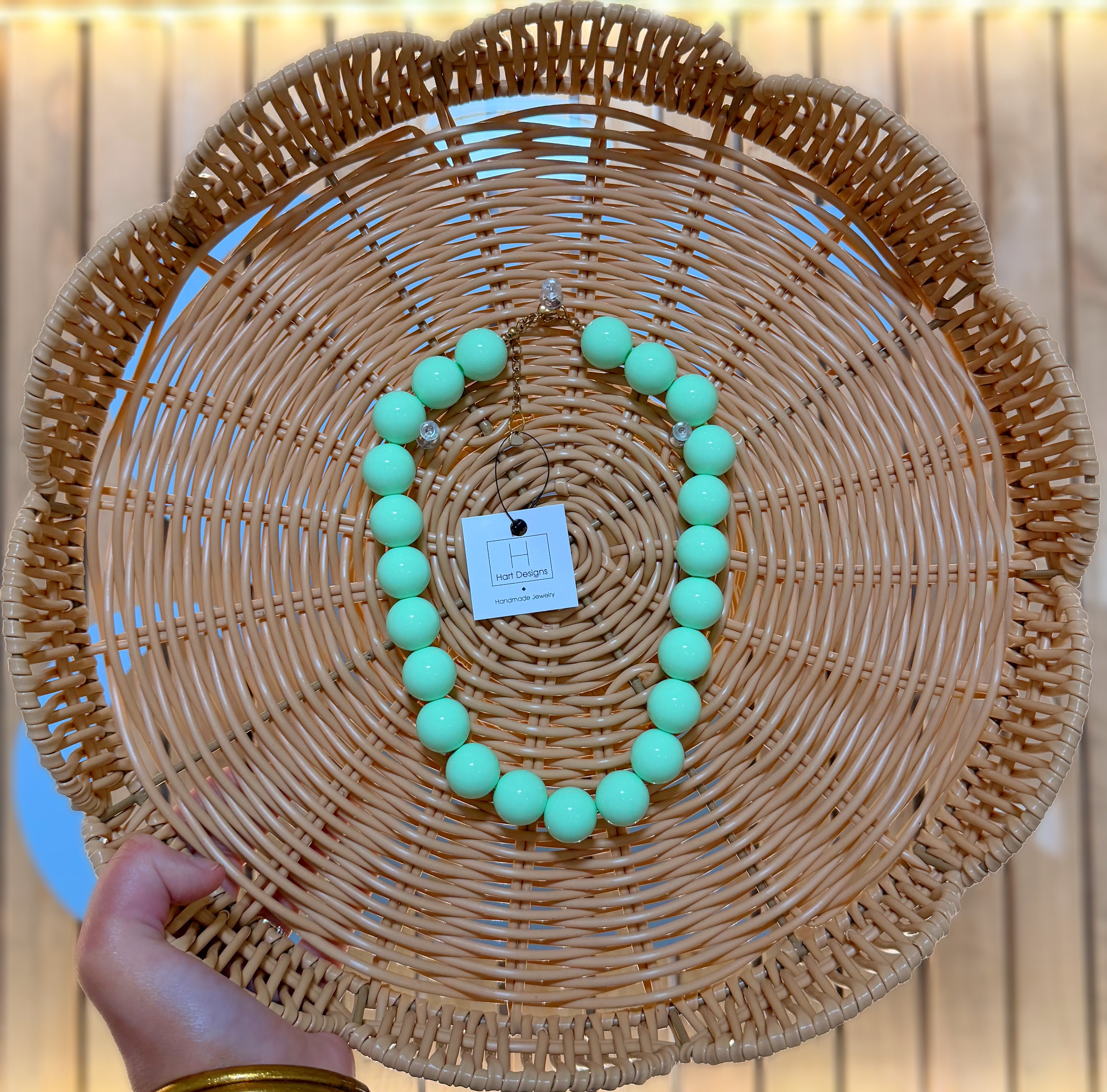 HD Mint Beaded Necklace