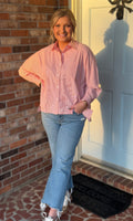 Orange Striped Top